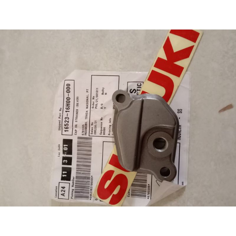 Cap oil strainer ( silver ) / dudukan baut tap oli new Shogun 125 / Axelo warna silver Asli SGP