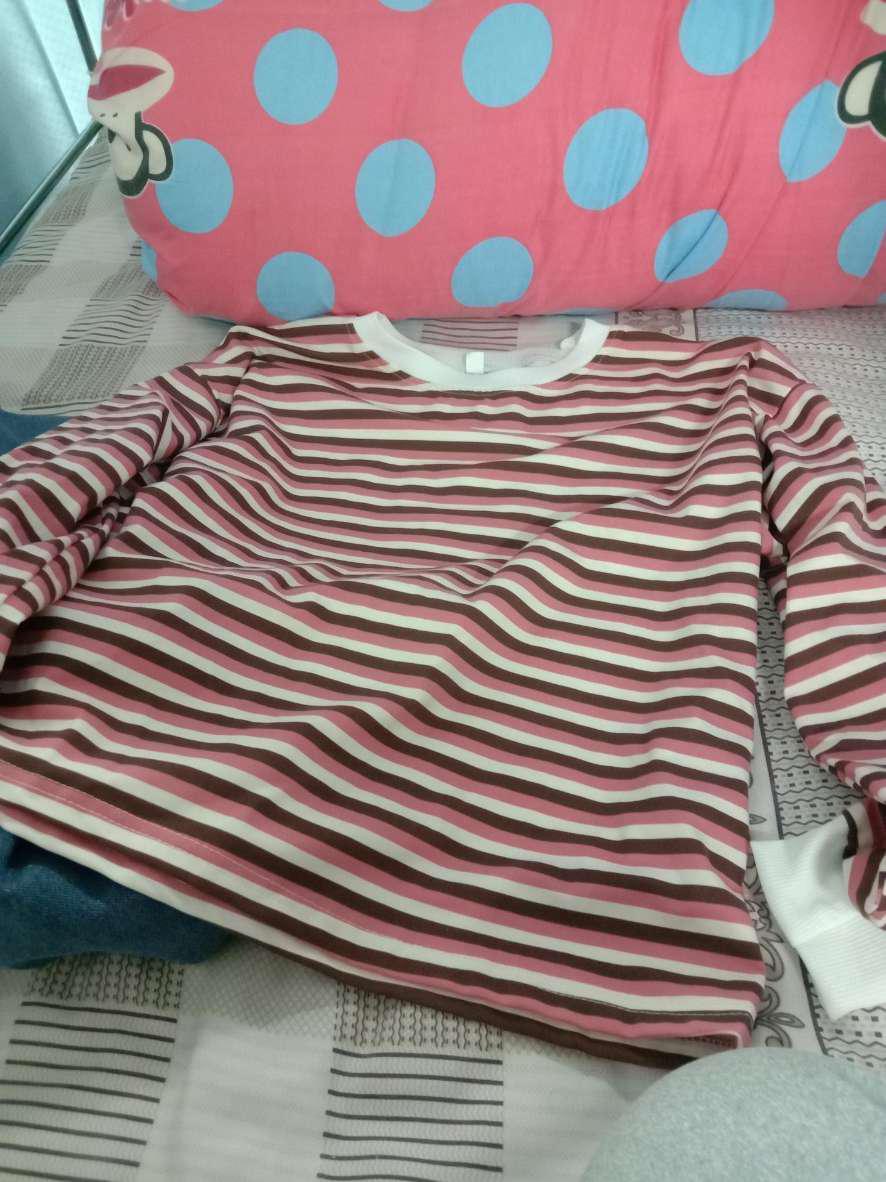 【impor】 T-shirt Atasan Wanita Versi Korea 2021 Longgar Lengan Panjang