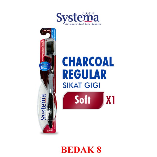 Systema Sikat Gigi Charcoal Regular Head