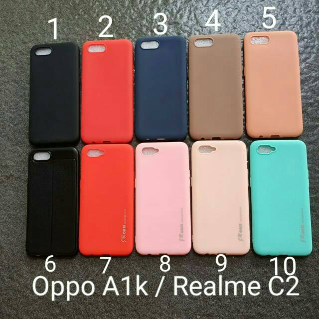Soft case Realme C2 . oppo A1k  candy macaron soft softshell softcase