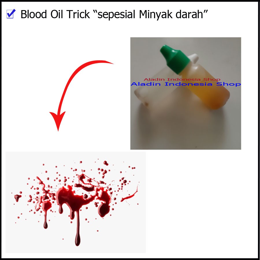 Prank Darah - blood oil efect - minyak darah - alat sulap