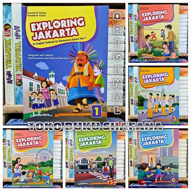 ORIGINAL !!! BUKU EXPLORING JAKARTA KELAS 1 2 3 4 5 6 SD/MI MULOK 2018 YUDHISTIRA