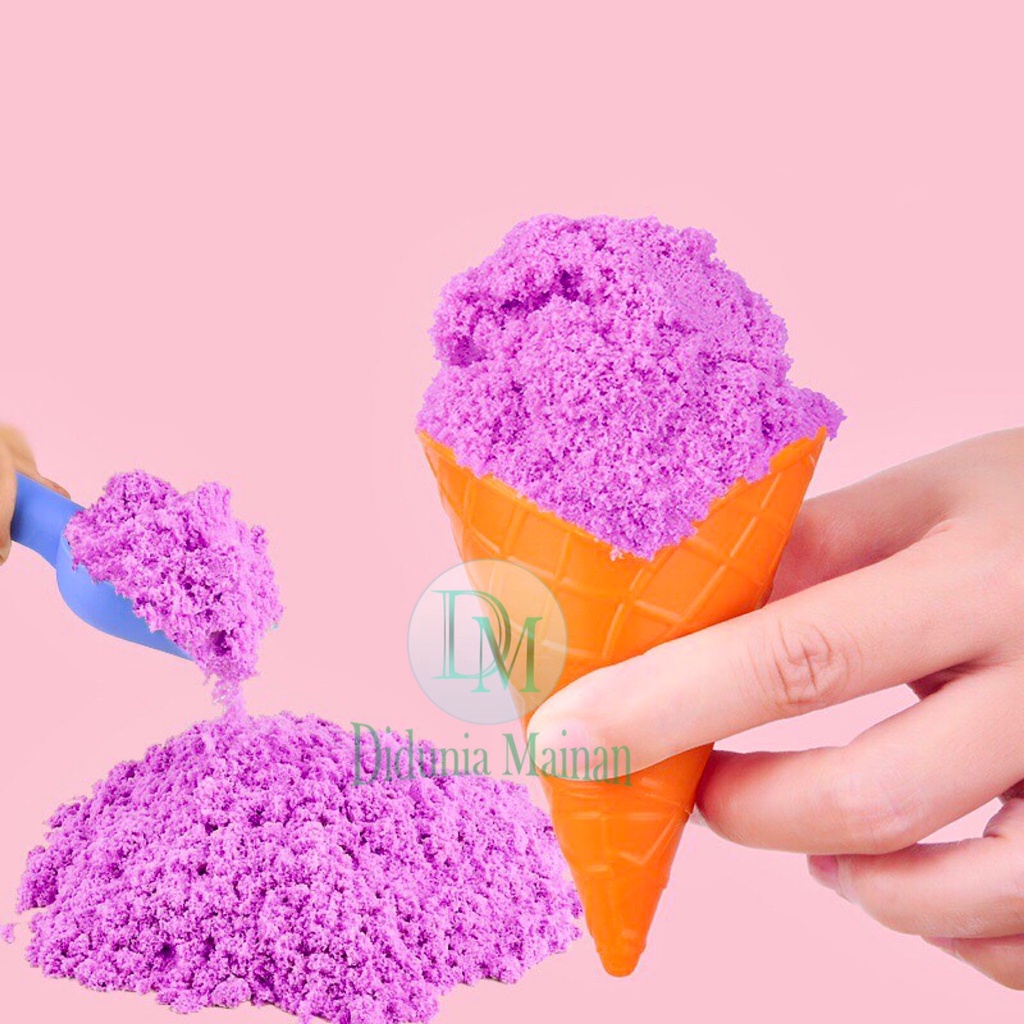 mainan edukasi anak magic sand sweet ice cream cetakan kreatif pasir ajaib model es krim