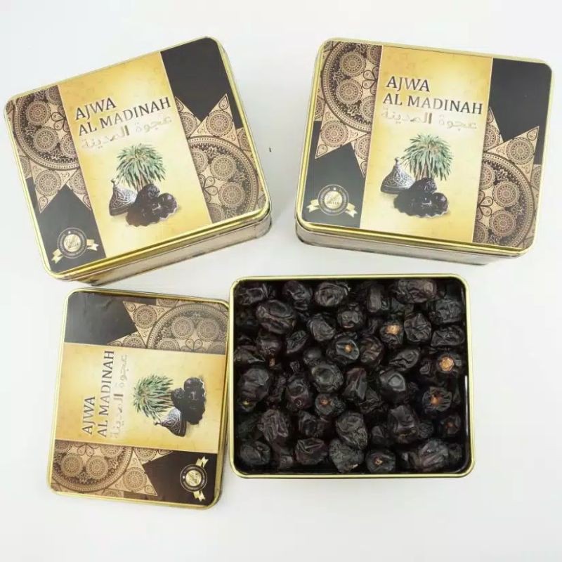 

Kurma Ajwa Kaleng As Shogirah 1 Kg ||| Kurma Ajwa Premium Original Product