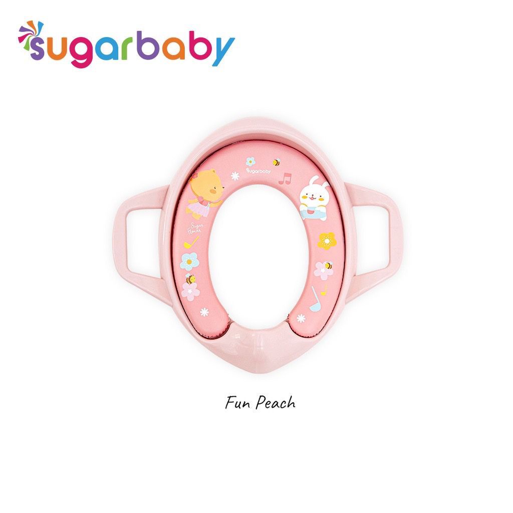 [FREE BUBBLE WRAP] Sugar Baby Potty Seat With Handles &amp; Splash Guard / Dudukan Toilet Anak Potty Training