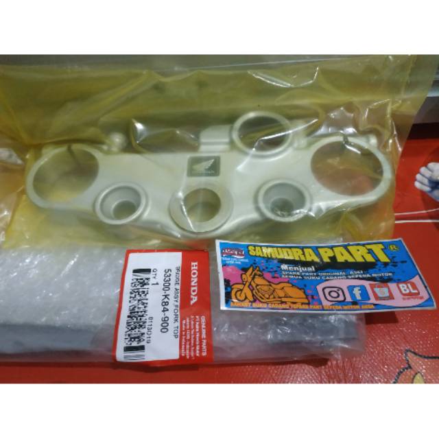 Dudukan stang stir CRF 150 pangkon stir CRF Bridge essy front top CRF 150 original 53300K84900
