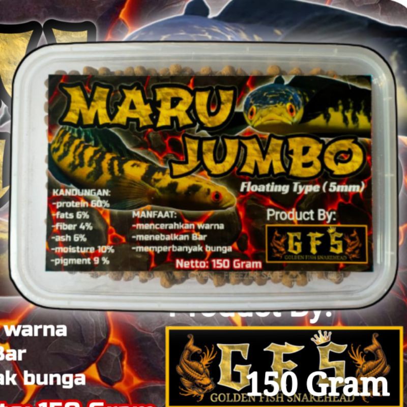Pakan channa MARU JUMBO 150Gram