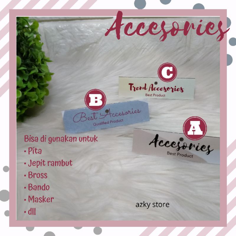 

Hangtag aksesoris isi 60 pcs | Hang tag accesoris | Hangtag accesories packaging label kemasan