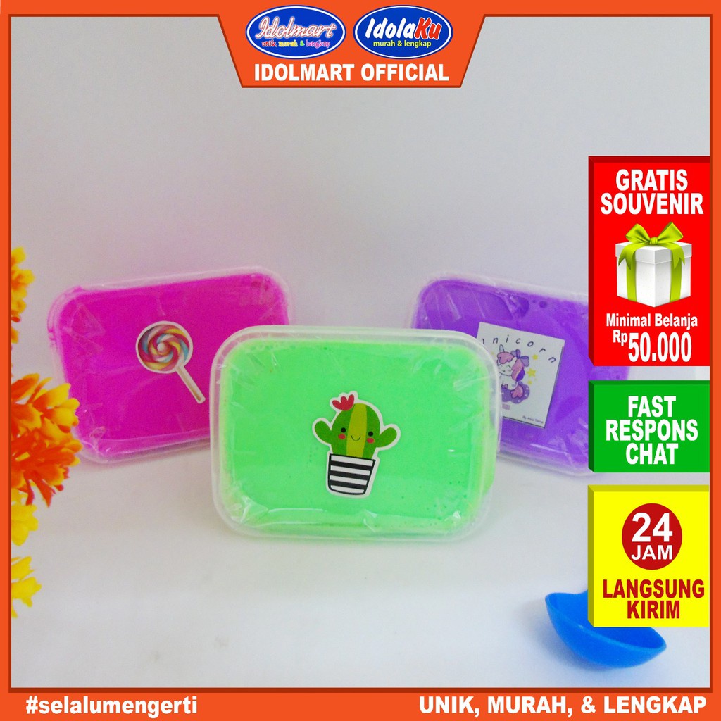 IDOLAKU Slime Tofu 500cc/Tofu Slime/Slime Jiggly/Slime Murah/Slime Promo/Slime BerSNI