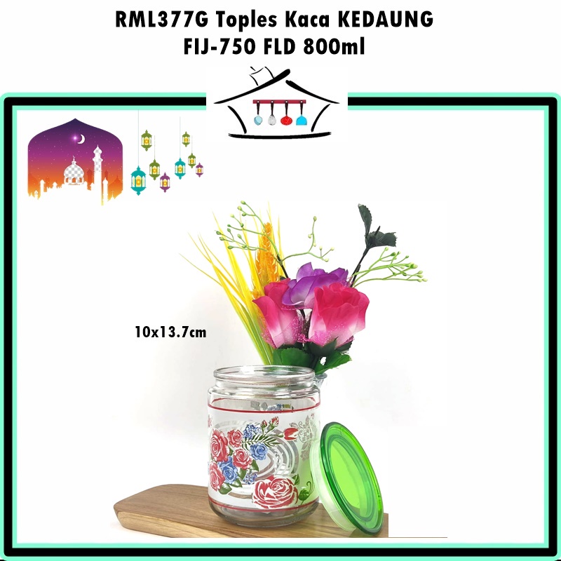 RML377G Toples Kaca/Toples Kedap Udara  KEDAUNG FIJ-750 FLD 800ml