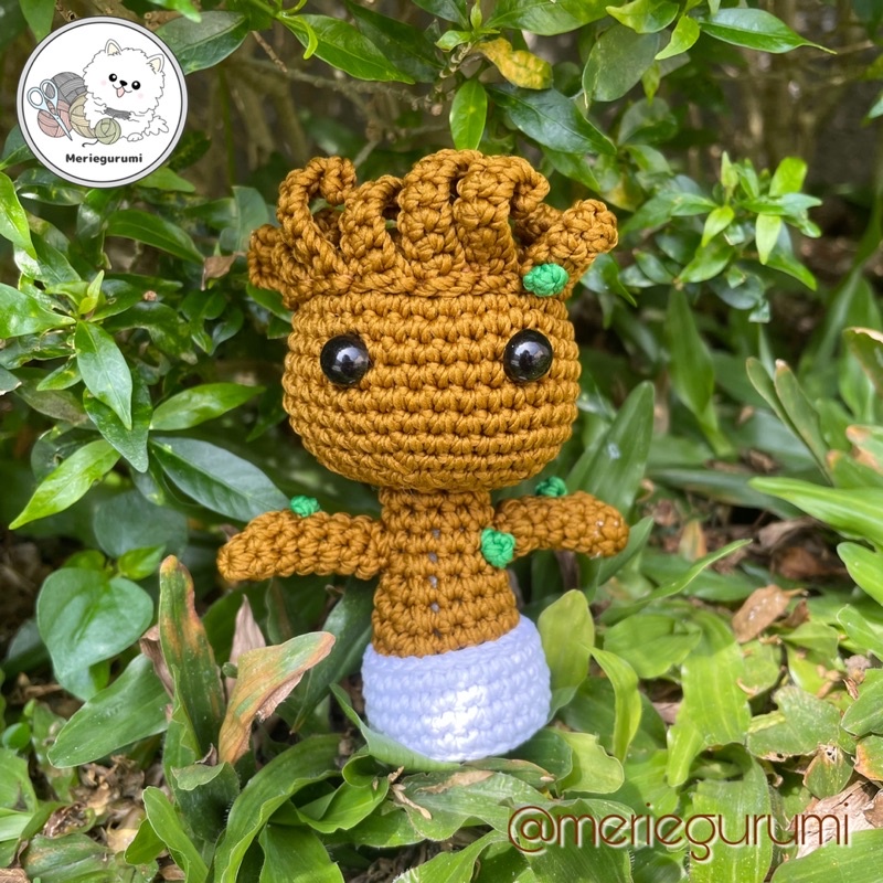 Gantungan Kunci Boneka Rajut Amigurumi Groot