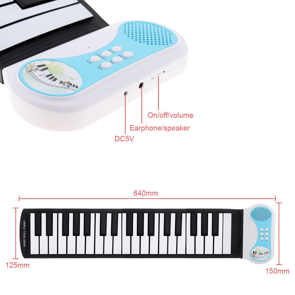 Mainan Piano / Keyboard Elektrik 37 Nada Flexible Untuk Anak