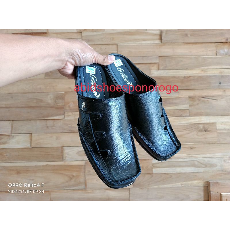 Sandal kulit asli pria sepatu sandal slop bustong tutong 38 39 40 41 42 43