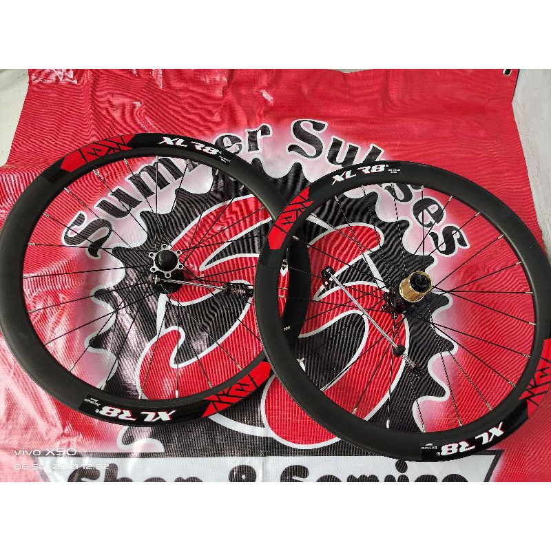 whellset sepeda lipat merk XLR8 ukuran 20x1.3/8 atau 451 hub Bering jangkrik
