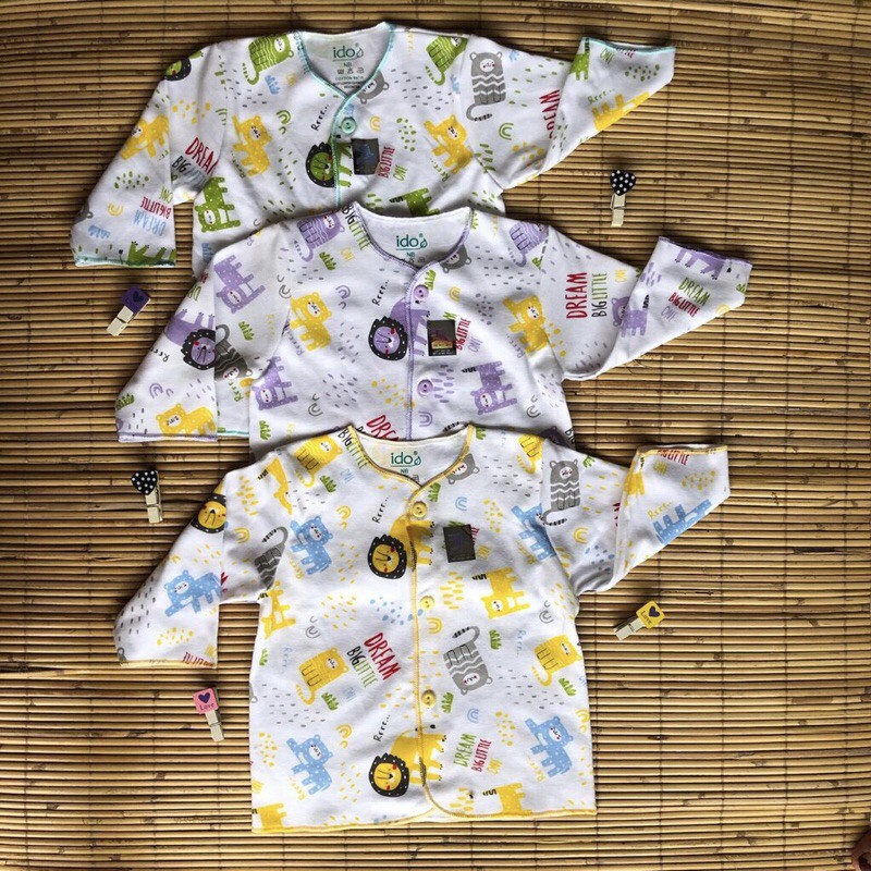 Pakaian Baju Bayi NewBorn IDO/Kaos Panjang/Kaos Pendek / Celana Kodok / Celana Buntu / Kaos Buntung