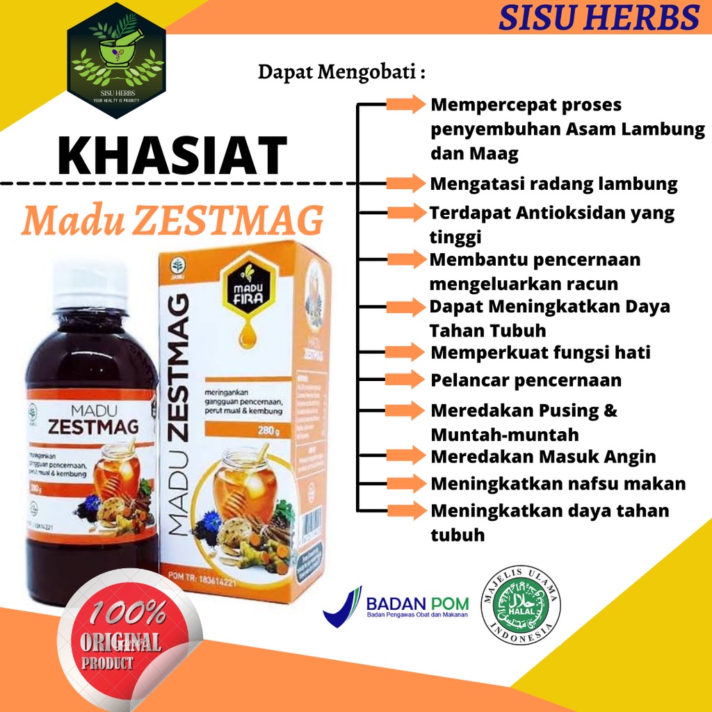 ZESTMAG Madu ZESTMAAG ZEST MAG ZEST MAAG ZESMAG Obat Lambung Kronis Kanker Lambung Maag Kronis Gerd Akar Bajakah Bajaka Luka Dinding Lambung Perih Mual Kembung Nyeri Ulu Hati Sesak Nafas Nyeri Dada Berdebar Psikomatis Susah Bab Sembelit Susah Buang Angin