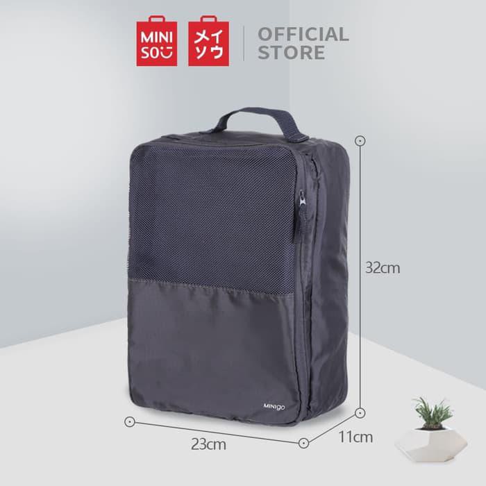 Miniso Official Portable shoe bag / Tas Sepatu - Dark Blue
