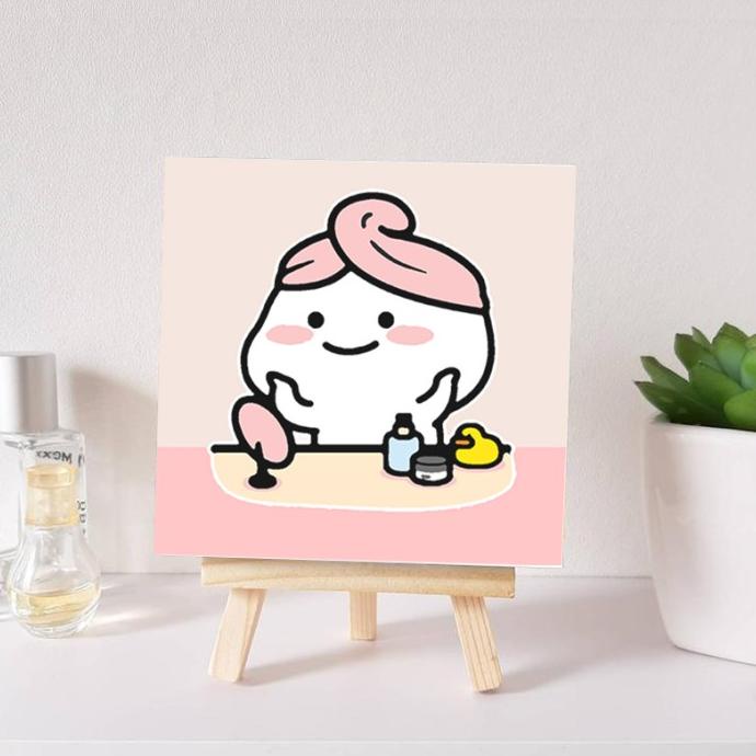 

DISKON Paint by number pentol stay at home canvas 20x20 cm painting kit