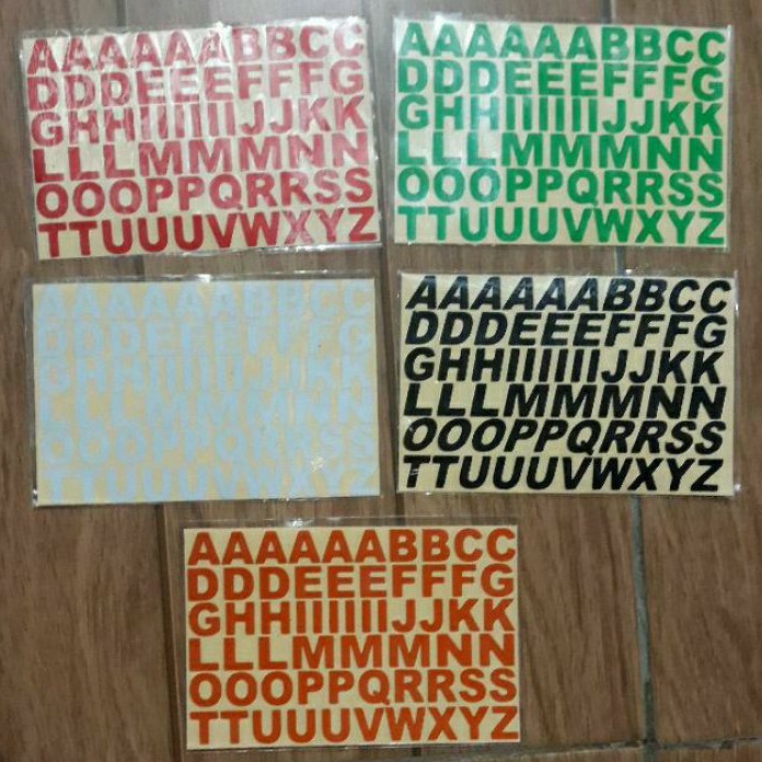 Stiker huruf Abjad Reflective