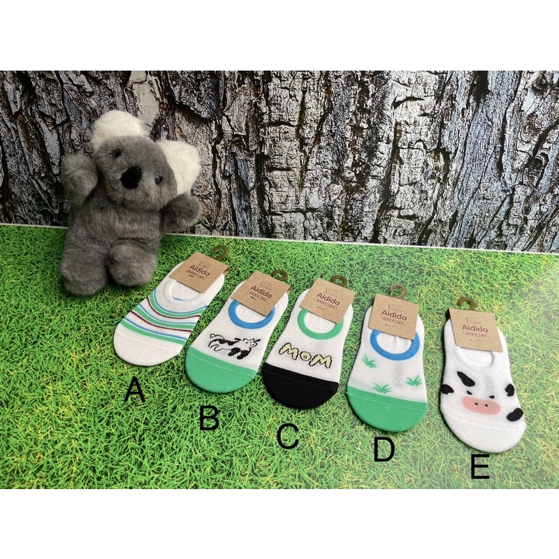 Kaos kaki anak anak hidden socks motif Moo