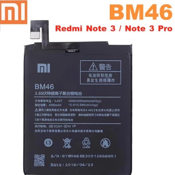 Battery Xiaomi BM46 Baterai Batre Xiaomi Redmi Note 3 Redmi Note 3 Pro BM46 Original 99,9%