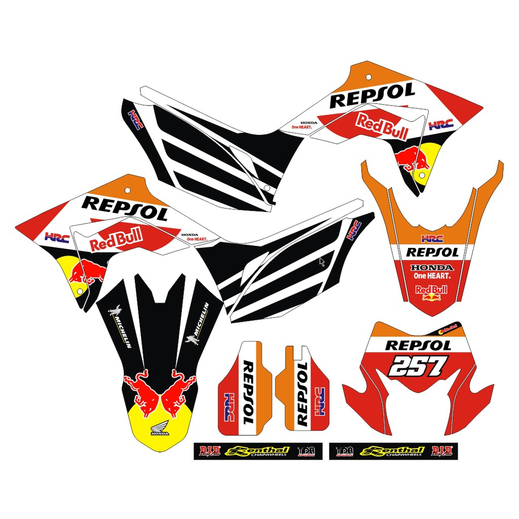 Sticker DECAL CRF 150 L Bisa Custom Stiker Honda CRF 150 L  (23)