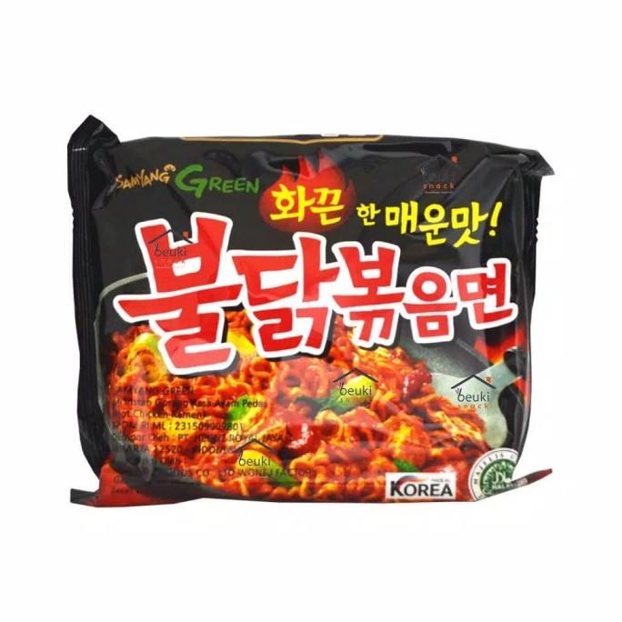 

$+$+$+$+] Samyang Green Ori Hot Chicken Mie Instan Goreng - 140gr