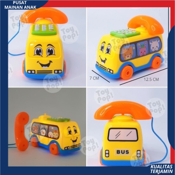 ( PROMO ) Mainan Bus Telepon Music / Mainan Anak / Mainan Anak Perempuan / BUS PHONE TOYS TERBARU