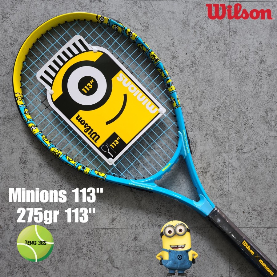 Jual Raket Tenis Wilson Minions 113 ( 275gr / 113" ) | Shopee Indonesia