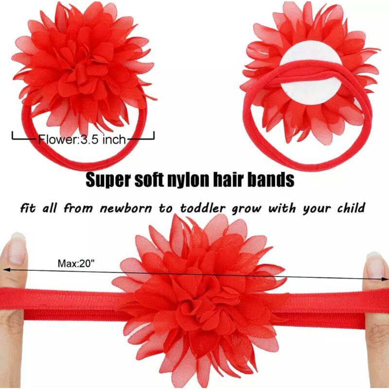 1pcs bandana bunga nylon anak super elastis