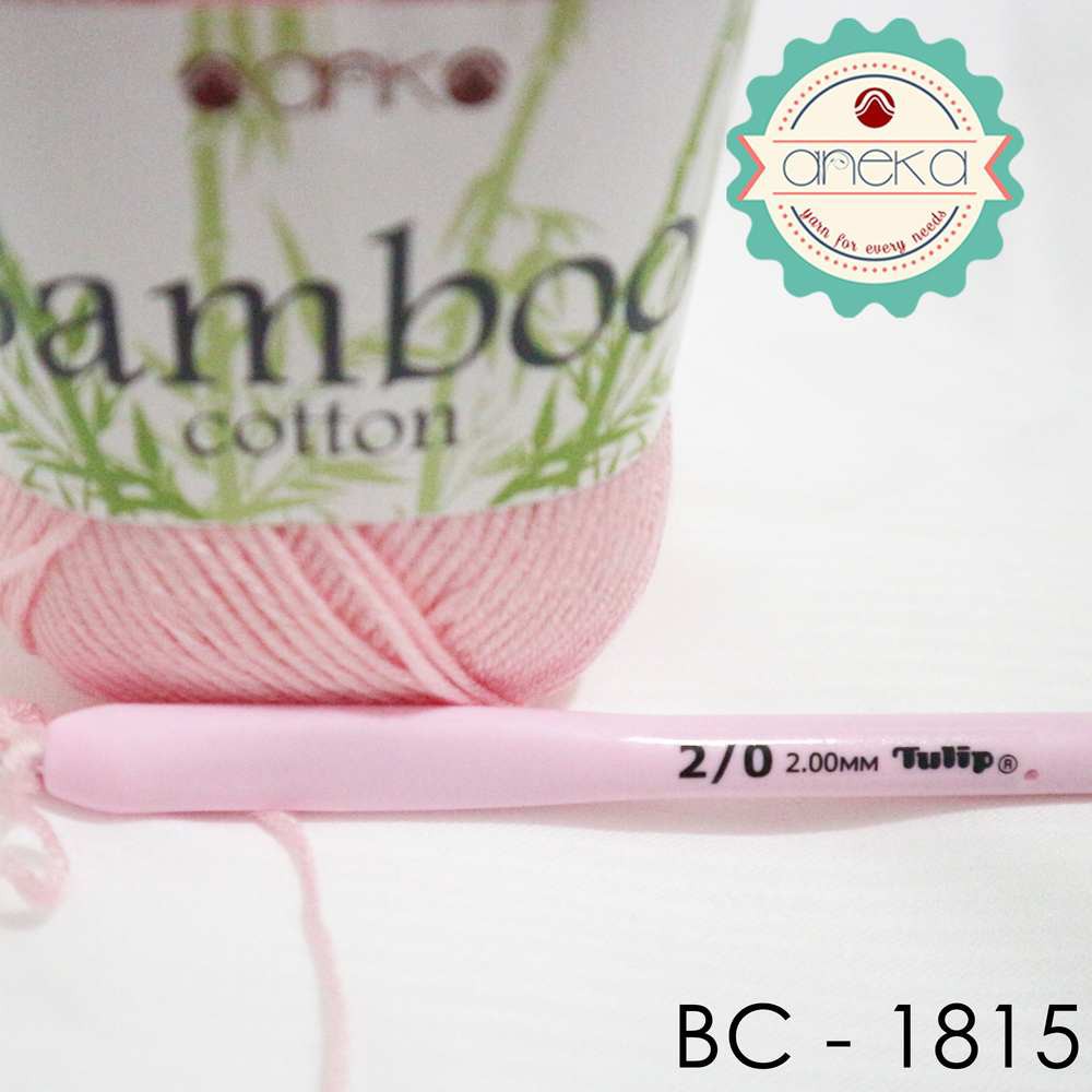 Benang Rajut Katun Bambu / Bamboo Cotton Yarn 1 - 1815 Pink Baby