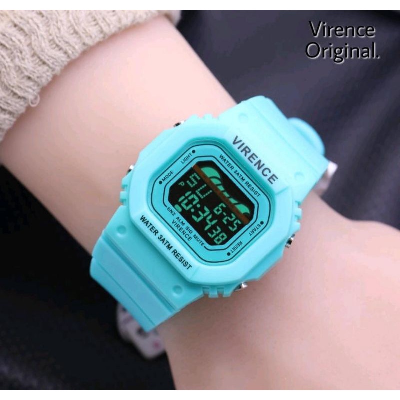 Jam Tangan Virence Digital Led Rubber Jam Tangan Terlaris Best Seller Jam Tangan Pria Wanita