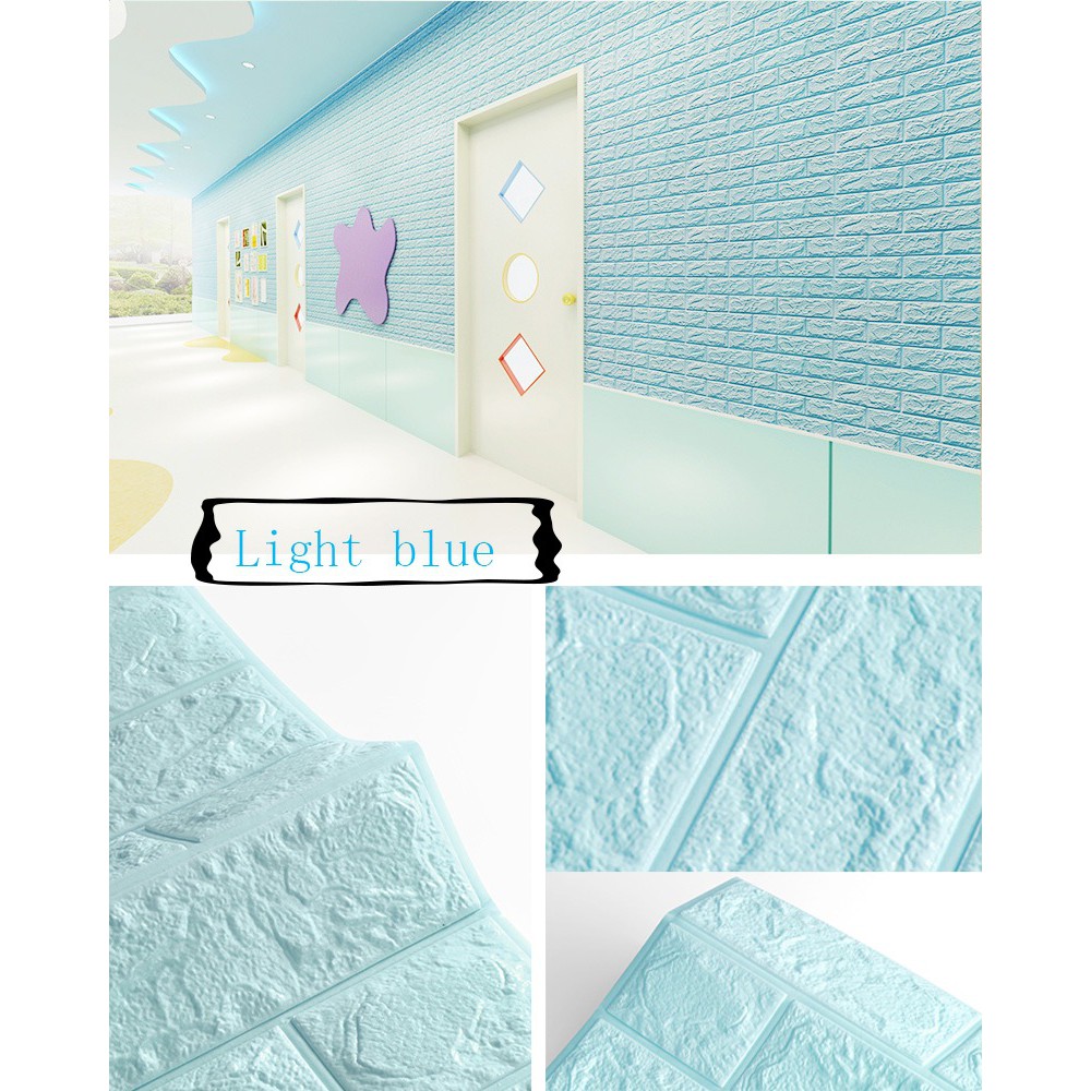GOGO MB290 Wallpaper Dinding Kamar Stiker Dekorasi Dapur Batu Bata Kayu Sticker Wallpaper 3D Foam-6