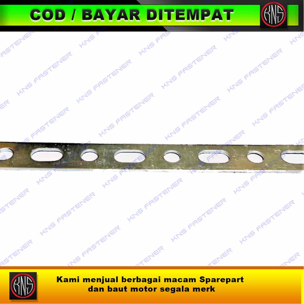 plat bracket breket bolong lobang lubang besi