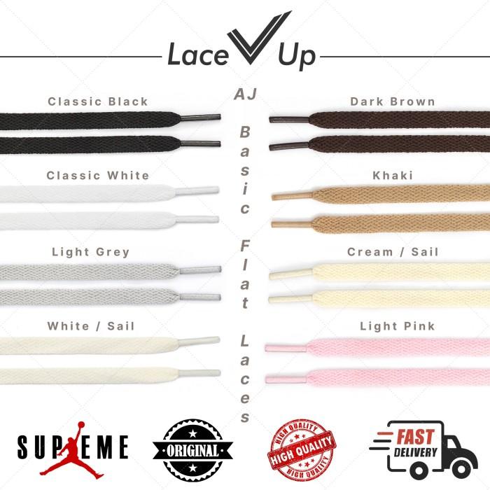 Tali Sepatu Air Jordan | Nike Dunk | Air Force 1 - Flat Basic Color