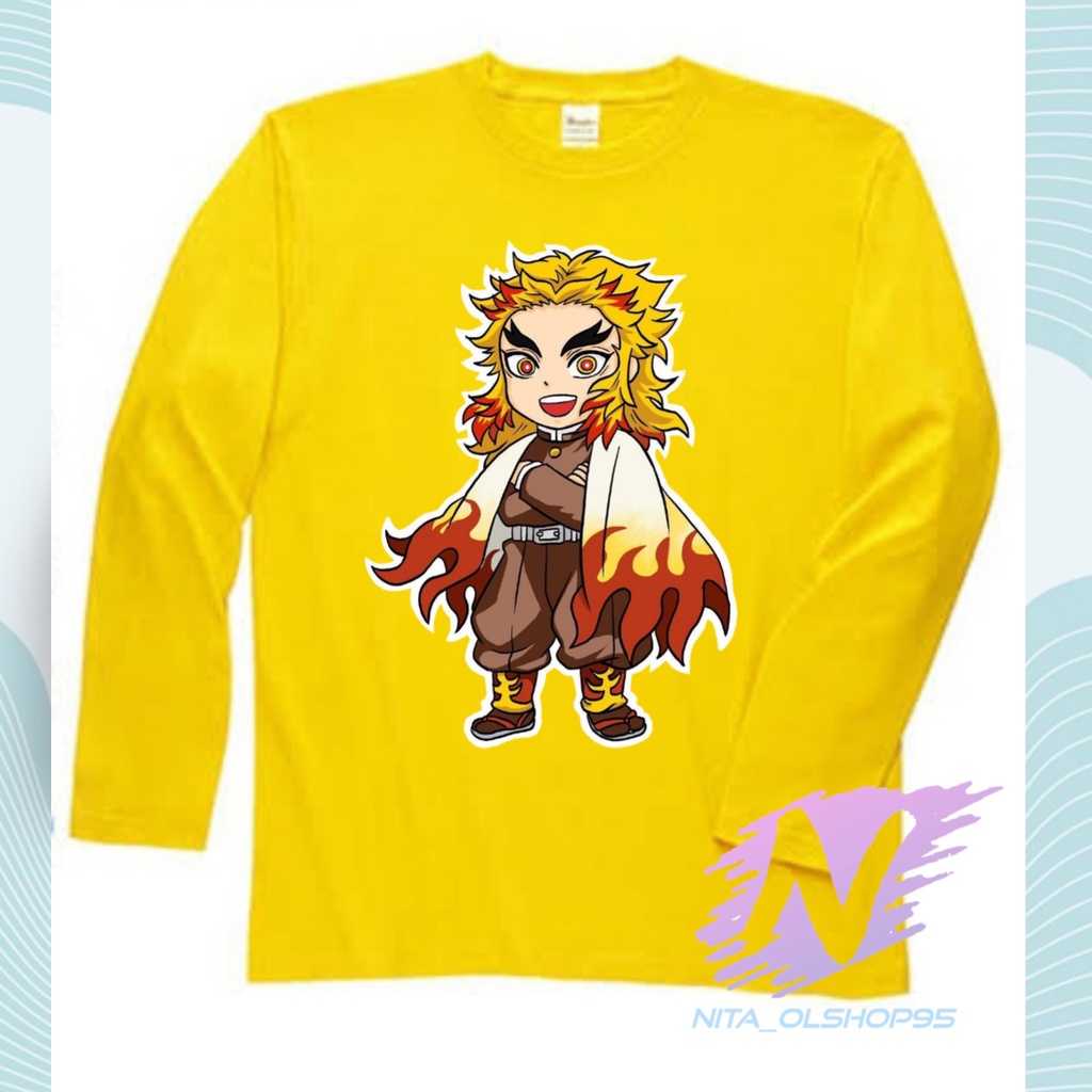 KAOS ANAK DEMON SLAYER BAJU LENGAN PANJANG KIMETSU YAIBA PILAR API