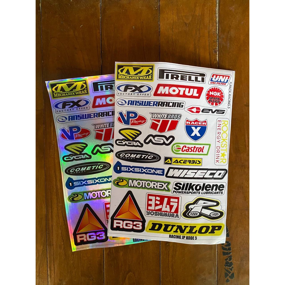 STIKER RACING MOTOR JP KODE 05 STICKER MOTOR RACING BUAT MOTOR DLL