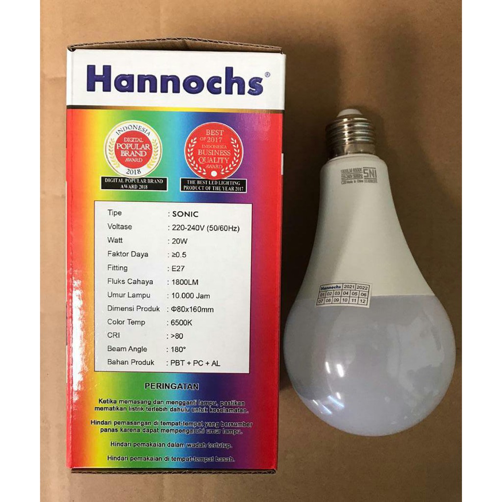 Hannochs Lampu LED Sonic 20W Cool Daylight