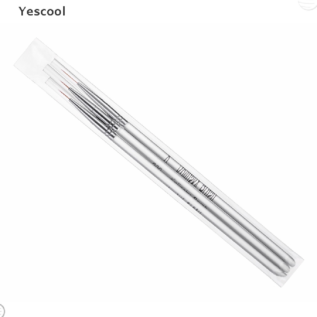 Yescool 3pcsset Brush Pen Dotting Untuk Gambar Hiasan Nail Art Diy