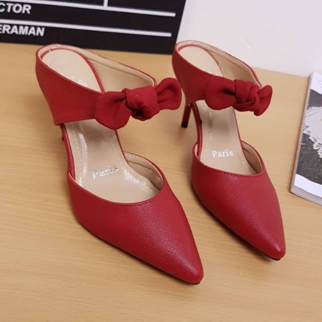 Hs 101 High Heels Tali bahan Sintetis 7cm Murah Berkualitas cocok Untuk Pesta