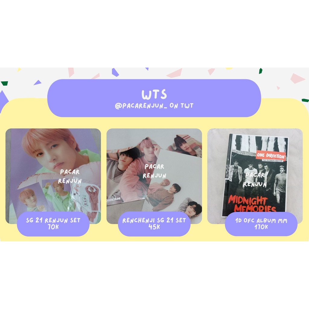 [WARUNG PACAR RENJUN] Preloved merch official NCT DREAM SG 21 & ONE DIRECTION @pacarenjun_