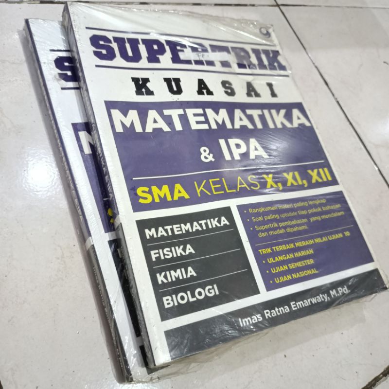 BUKU OBRAL SUPER MURAH - Buku LATIHAN SOAL SMA SMK MATEMATIKA / BIOLOGI / FISIKA / KIMIA / EKONOMI / GEOGRAFI / IPS / SOAL SOAL SMA SMK-Supertrik MTK & IPA