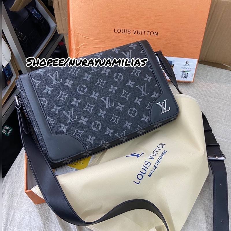 messenger bag louis Vuitton free box import tas selempang pria lv tas kantor pria lv