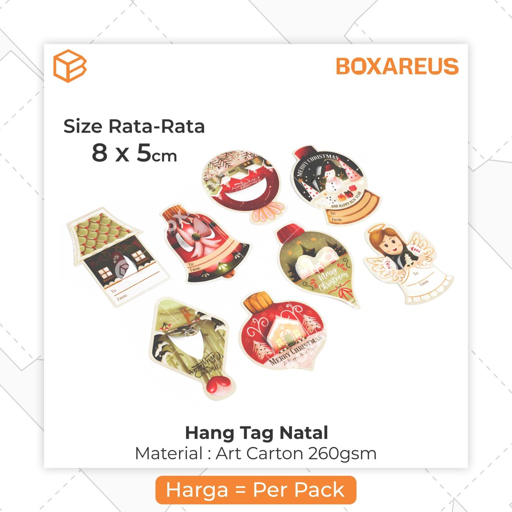Hang Tag Natal Gantungan Christmas Hangtag Hiasan Parsel | HTK SC2