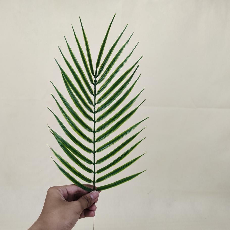 1 LUSIN (12 PCS) DAUN PALEM DURI PLASTIK ARTIFICIAL/ HIASAN PELAMINAN WEDDING DEKORASI PREMIUM MURAH
