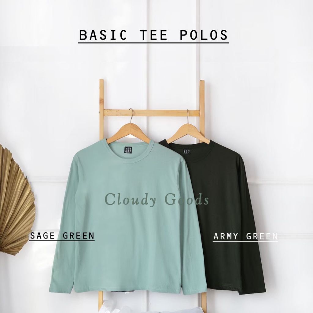 KAOS KATUN WANITA & PRIA - POLOS (SAGE GREEN & ARMY EDITION)