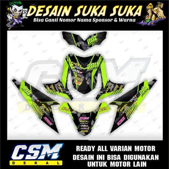 452 Dekal Decal Motor Beat Karbu Stiker Sticker Striping Body