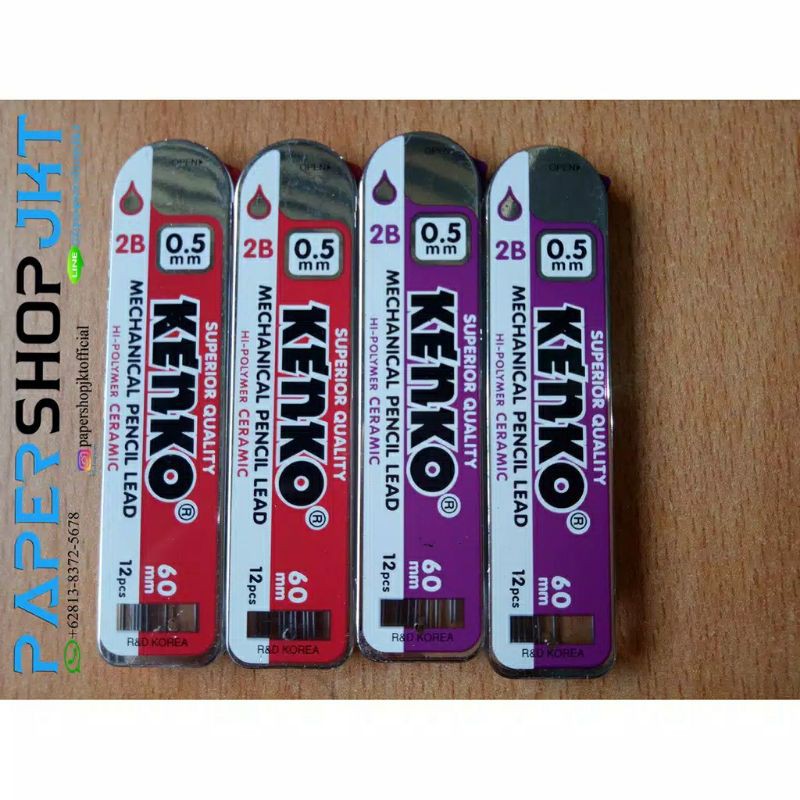 

ISI PENSIL MEKANIK 2B KENKO 0,5 mm REFILL