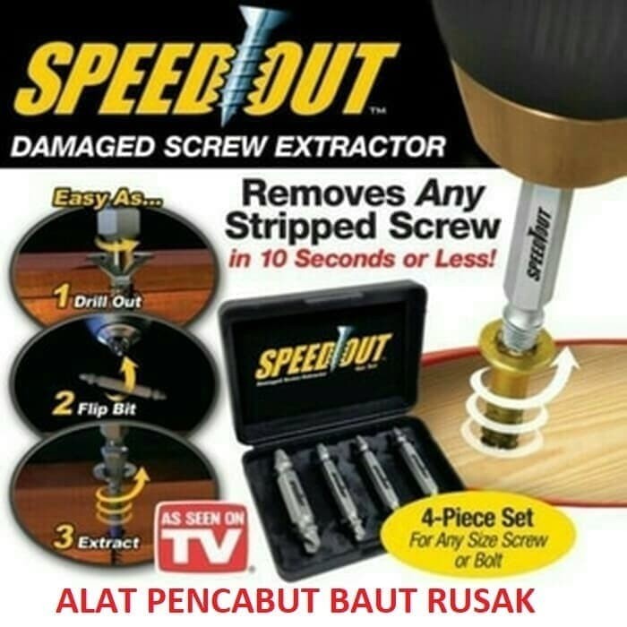 Alat Bantu Buka Baut Aisxle Screw Extractor Broken Striped Screw