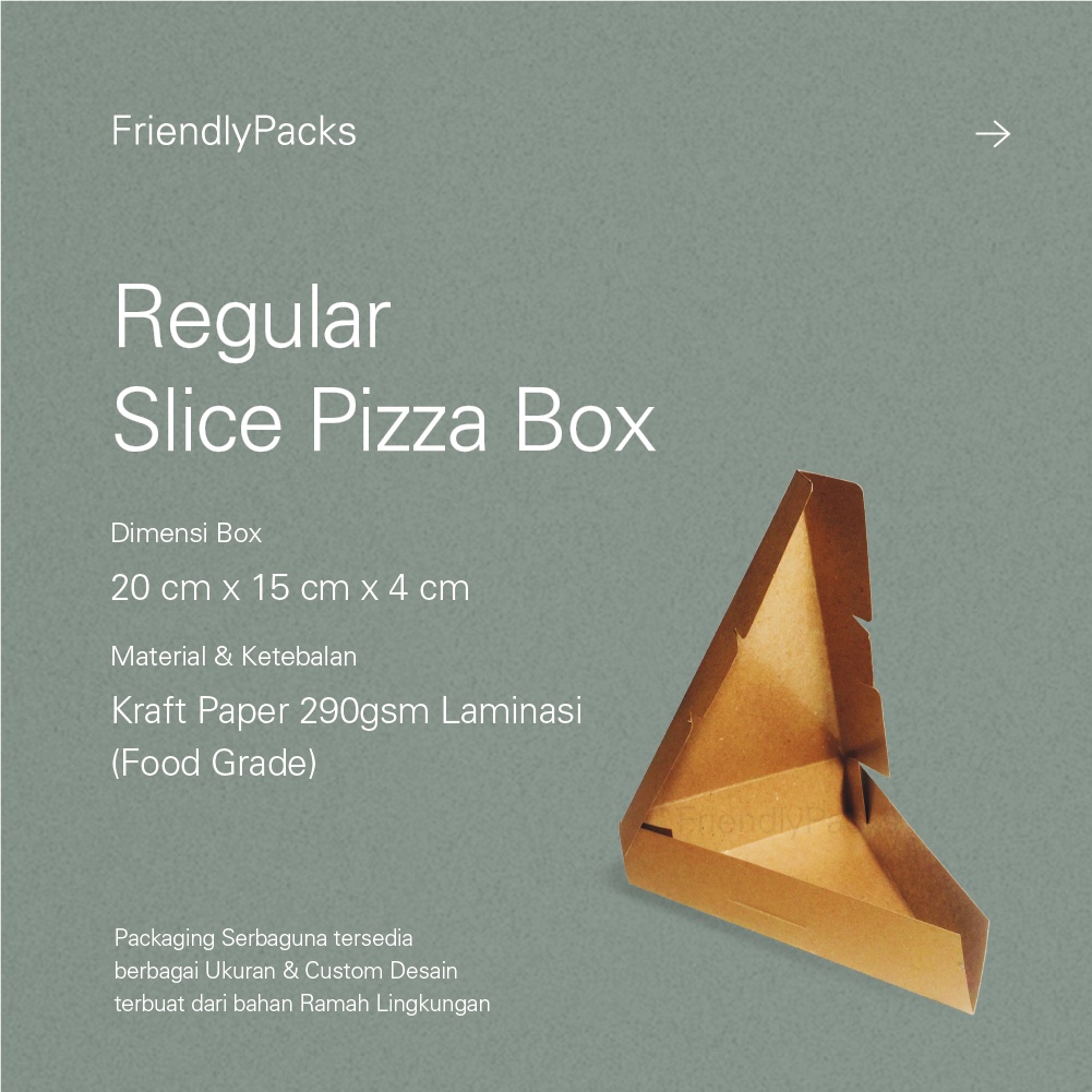 

Regular Slice Pizza Box Packaging Kraft / Kotak Pizza / Dus Pizza